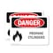 Signmission Propane Cylinders Danger Sign, Vinyl Decal, 10in W x 7in L, 2PK OS-2PACK-DS-D-710-L-1538 - alternate 1